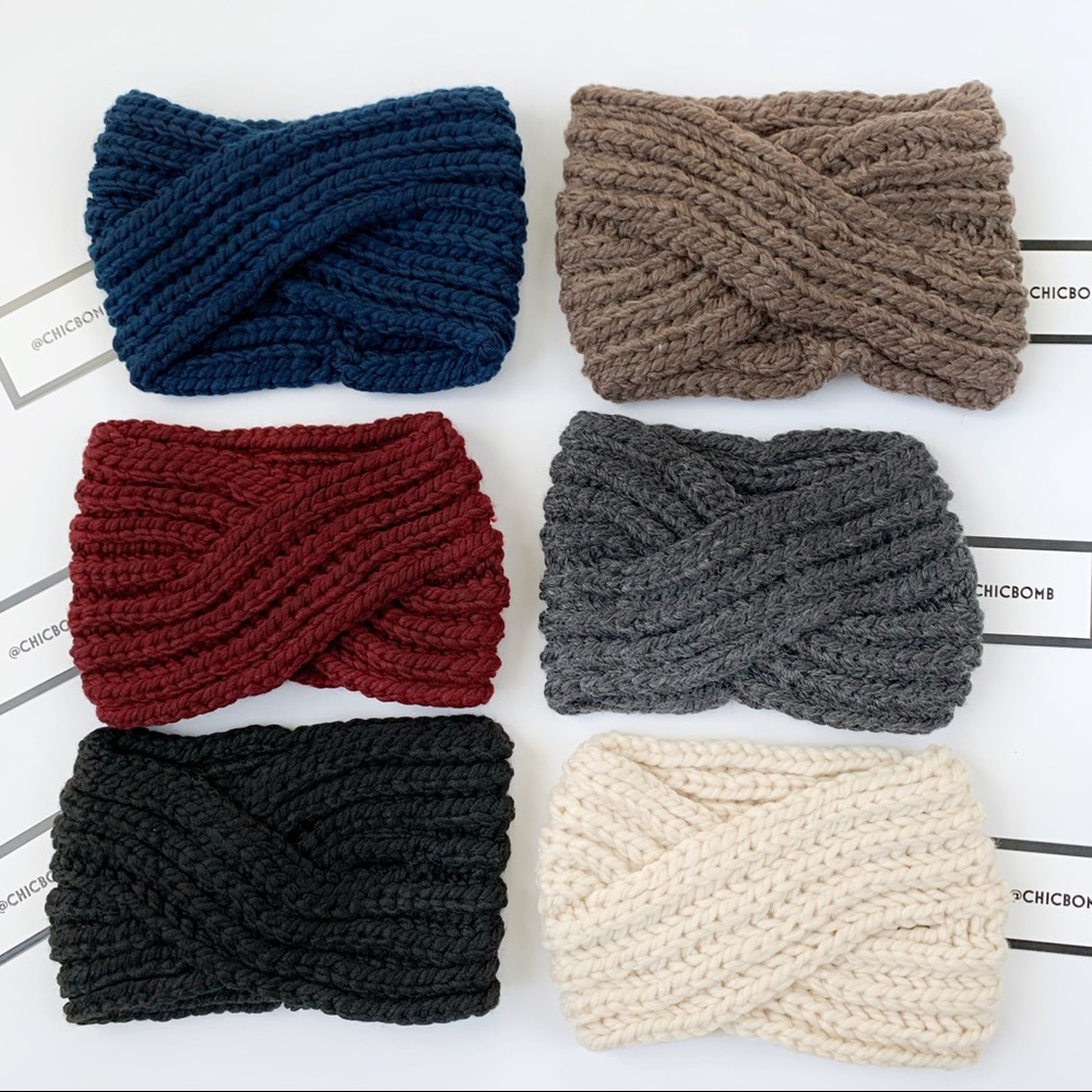 Chunky Cozy Knitted Headband - FAWN - Picture 5 of 10